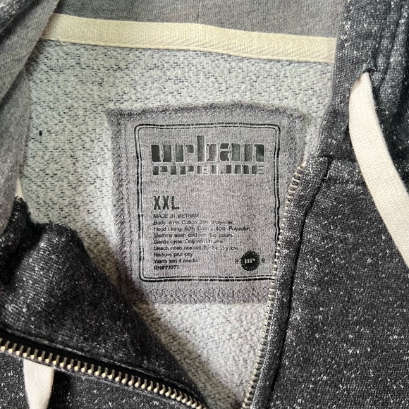 Urban Pipeline Gray Zip Up Hoodie - Picture 3 of 4